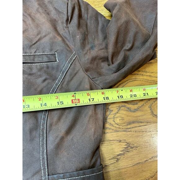 Boden Women’s Waxed Cotton Utility Jacket Brown Military Size 8 - Picture 16 of 16